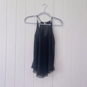 Black Flowy Tank Top - Size Small
